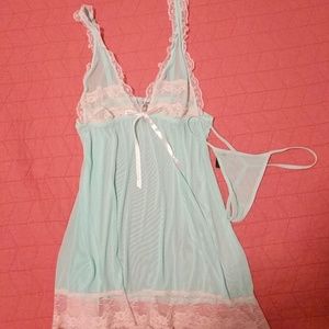 Teal Marilyn Monroe lacey lingerie/ nighty! NWOT!